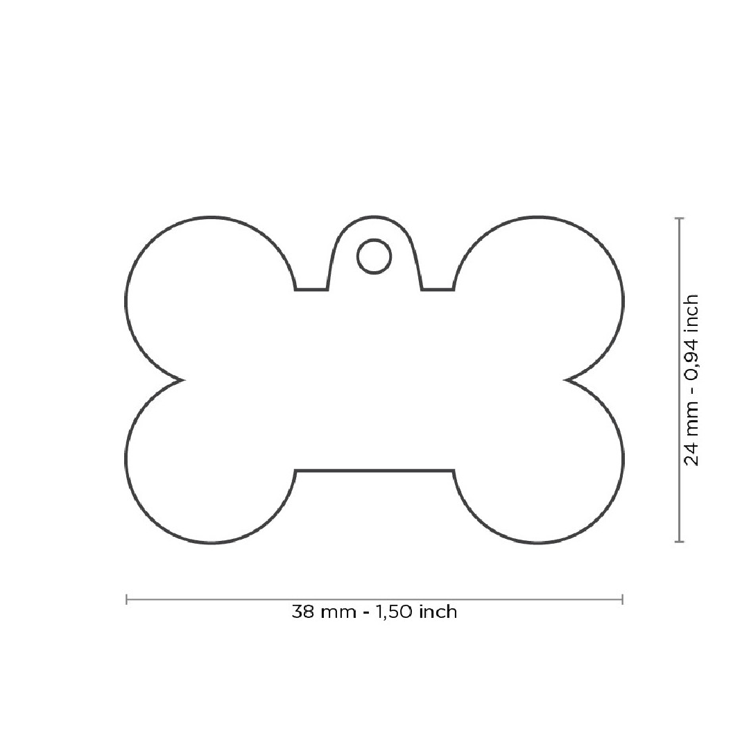 Placas de Identificación Handmade en forma de Hueso Negro My Family — Personalización y Grabado Único