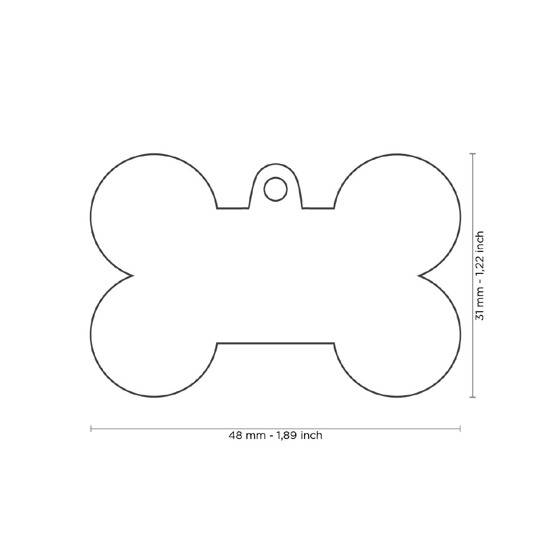 Placas de Identificación Handmade en forma de Hueso Negro My Family — Personalización y Grabado Único