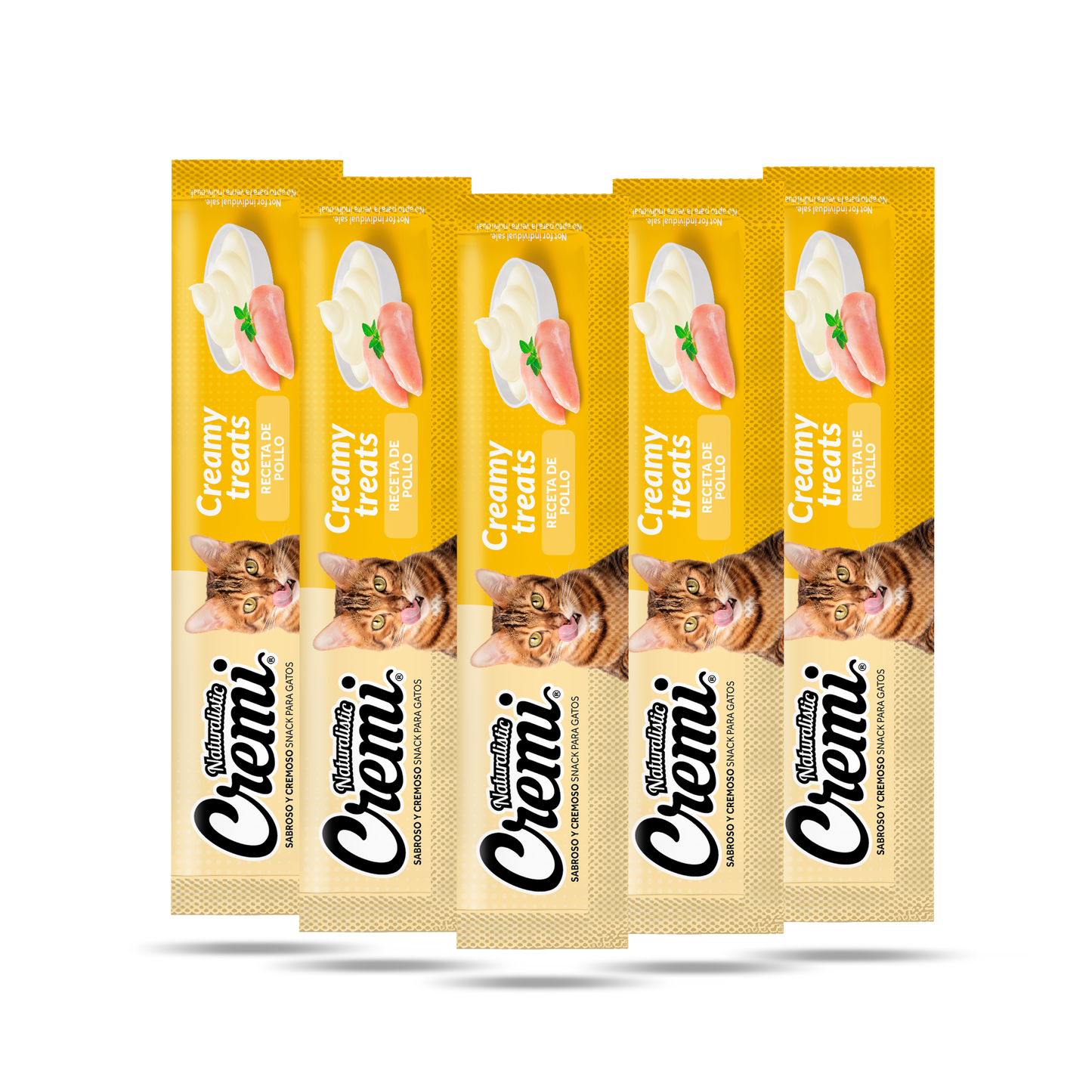 Naturalistic Cremi – Snacks Cremosos para Gatos (Pollo, 5 unidades)