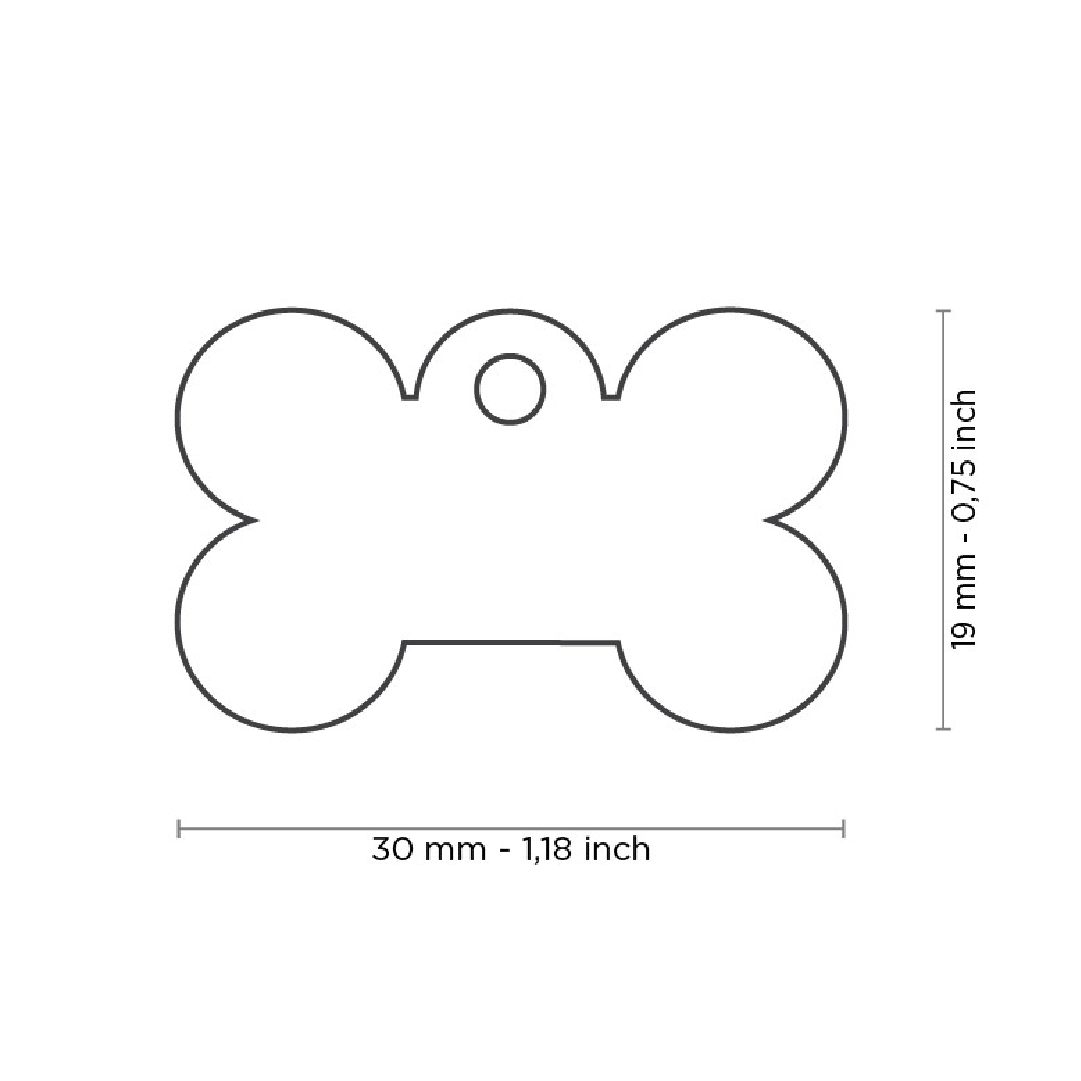 Colección Básica de Placas de Aluminio Hueso Celeste My Family | Identificación Segura para Mascotas
