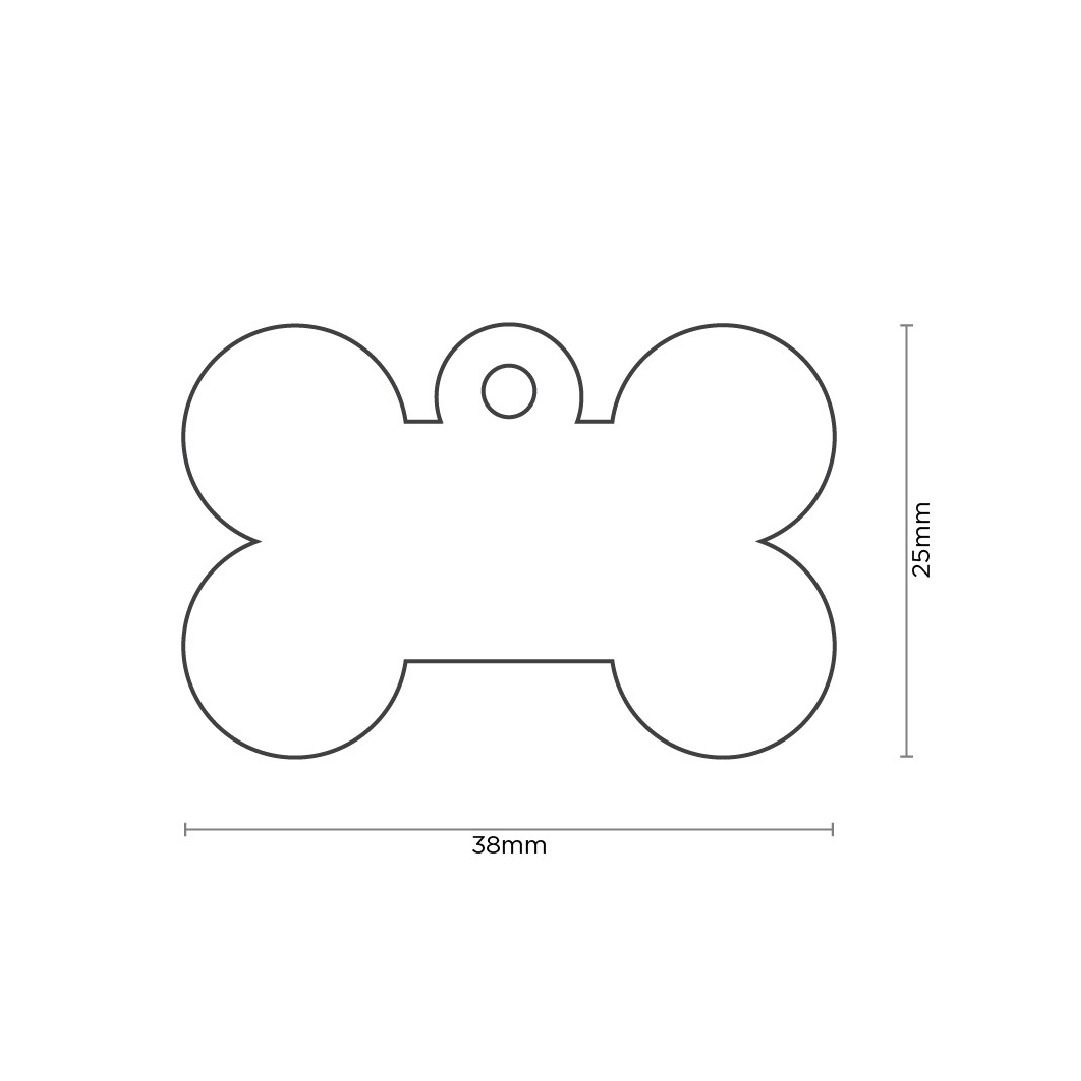Placa Cromada en Forma de Hueso My Family | Identificación Segura y Con Estilo para Mascotas