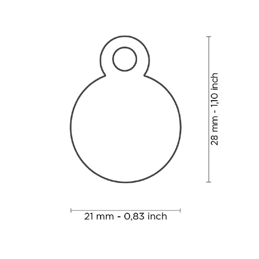 Colección Básica de Placas de Aluminio Circulo Celeste My Family | Identificación Segura para Mascotas