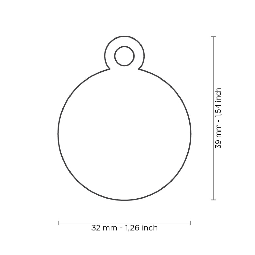 Colección Básica de Placas de Aluminio Circulo Celeste My Family | Identificación Segura para Mascotas