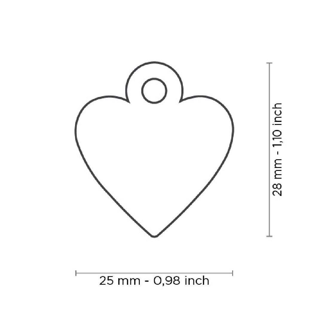 Placa de Aluminio en Forma de Corazón Negro My Family | Identificación Segura y Con Estilo para Mascotas