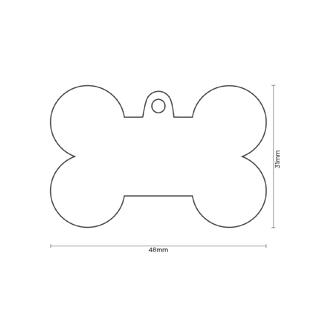 Colección Básica de Placas de Aluminio Hueso Celeste My Family | Identificación Segura para Mascotas
