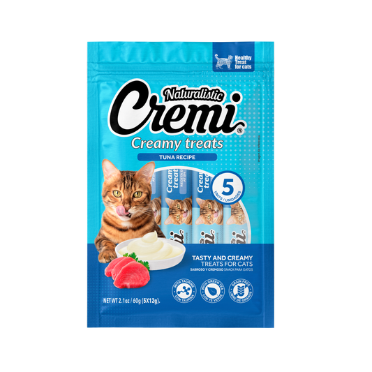 Naturalistic Cremi – Snacks Cremosos para Gatos (Atún, 5 unidades)