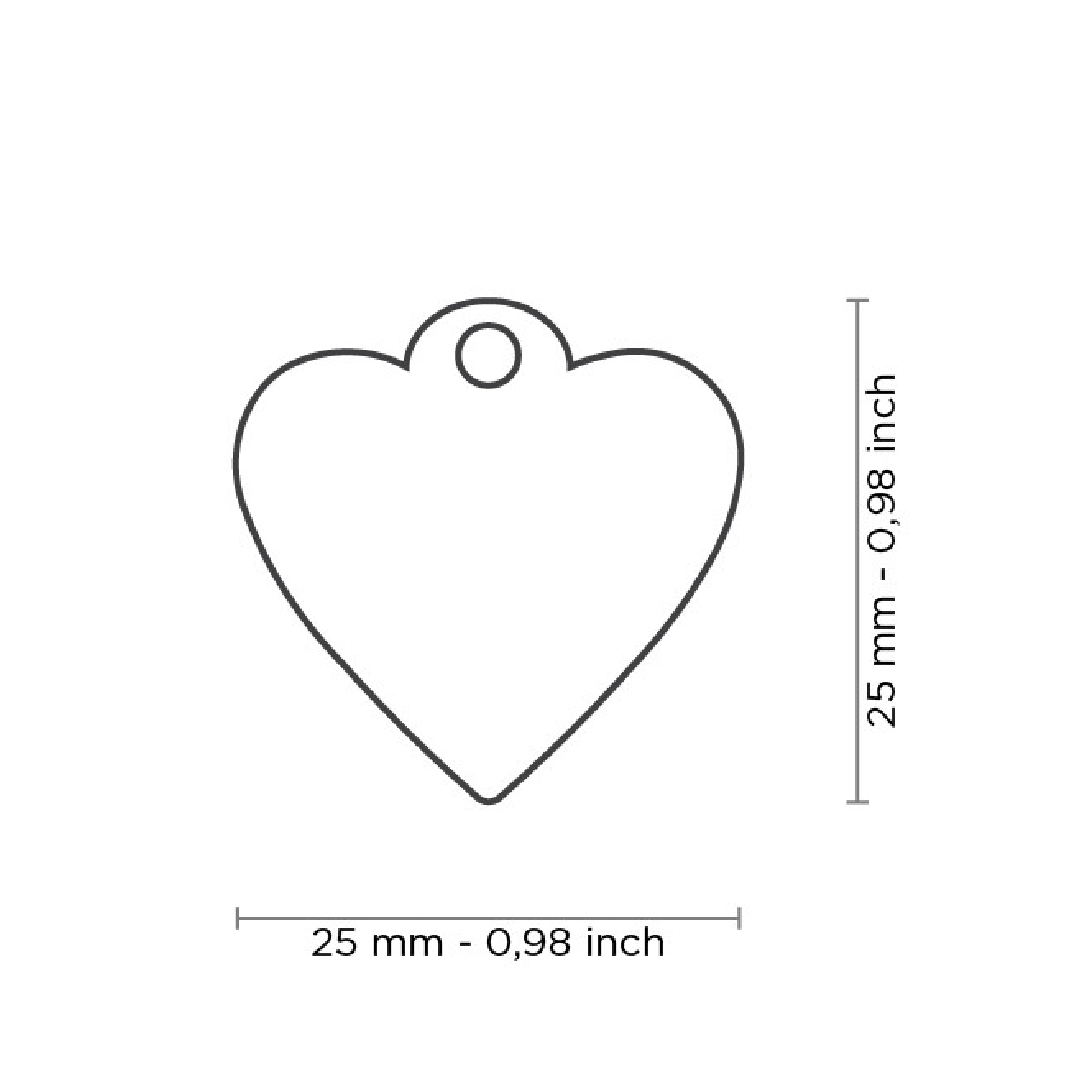 Placa Cromada en Forma de Corazón My Family | Identificación Segura y Con Estilo para Mascotas