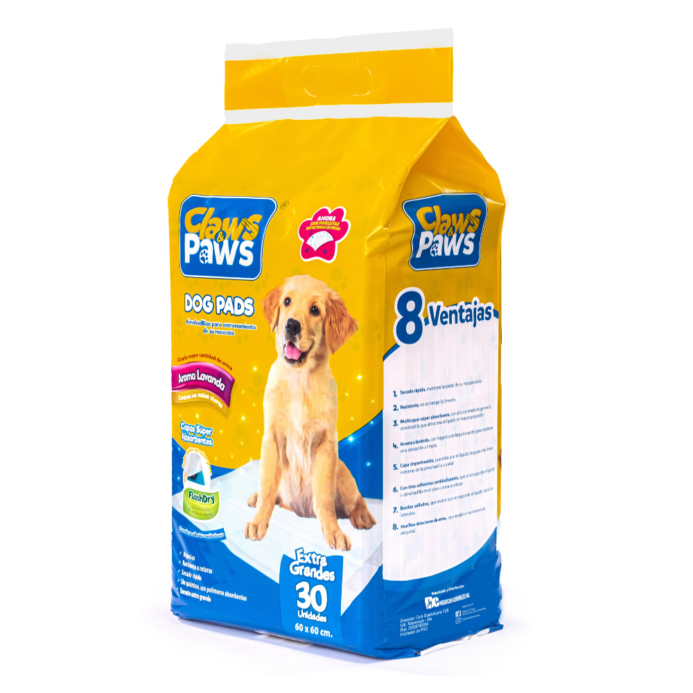 Pañales para Perros Claws & Paws - 30 Unidades (60 x 60 cm)