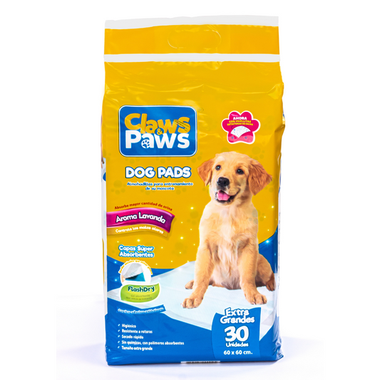 Pañales para Perros Claws & Paws - 30 Unidades (60 x 60 cm)