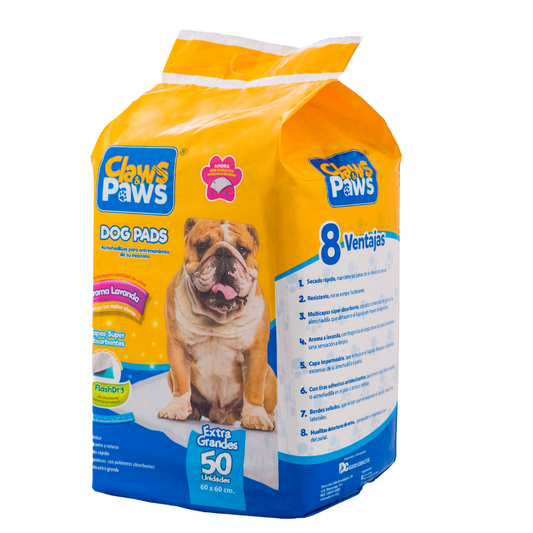 Pañales para Perros Claws & Paws - 50 Unidades (60 x 60 cm)